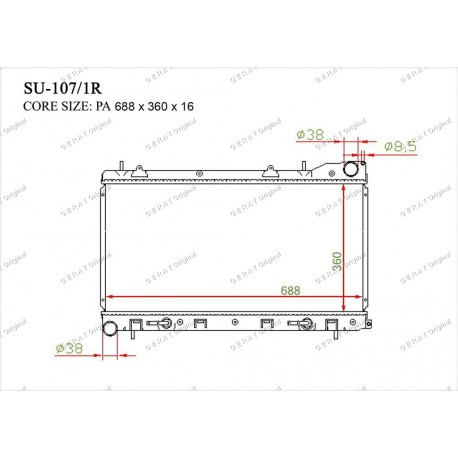 Радиатор основной Gerat SU-107/1R