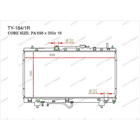 Радиатор основной Gerat TY-184/1R