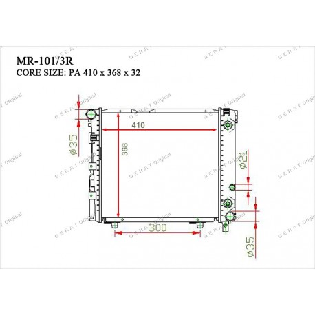 Радиатор основной Gerat MR-101/3R