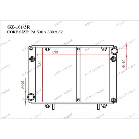 Радиатор основной Gerat GZ-101/3R