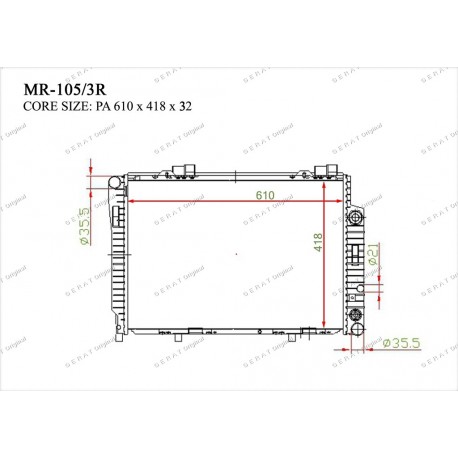 Радиатор основной Gerat MR-105/3R