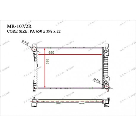 Радиатор основной Gerat MR-107/2R