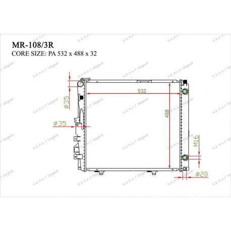 Радиатор основной Gerat MR-108/3R