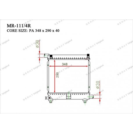 Радиатор основной Gerat MR-111/4R