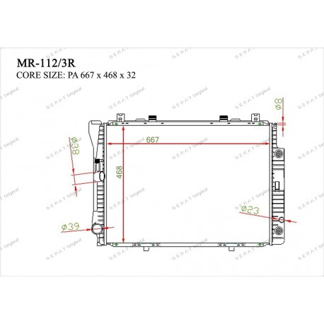 Радиатор основной Gerat MR-112/3R