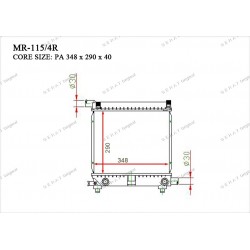 Радиатор основной Gerat MR-115/4R