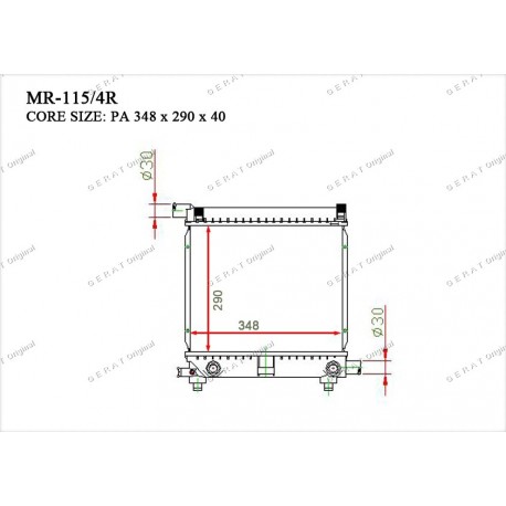 Радиатор основной Gerat MR-115/4R