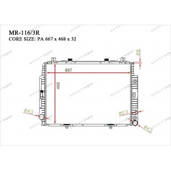 Радиатор основной Gerat MR-116/3R