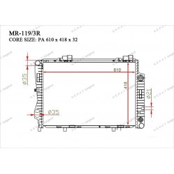 Радиатор основной Gerat MR-119/3R