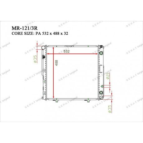 Радиатор основной Gerat MR-121/3R